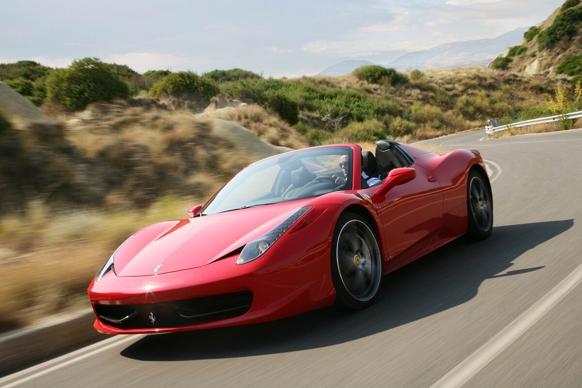 Afbeelding van een Ferrari 458 Spider